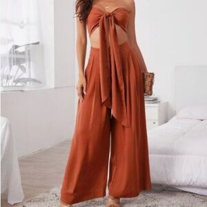 NWOT burnt orange two piece set
